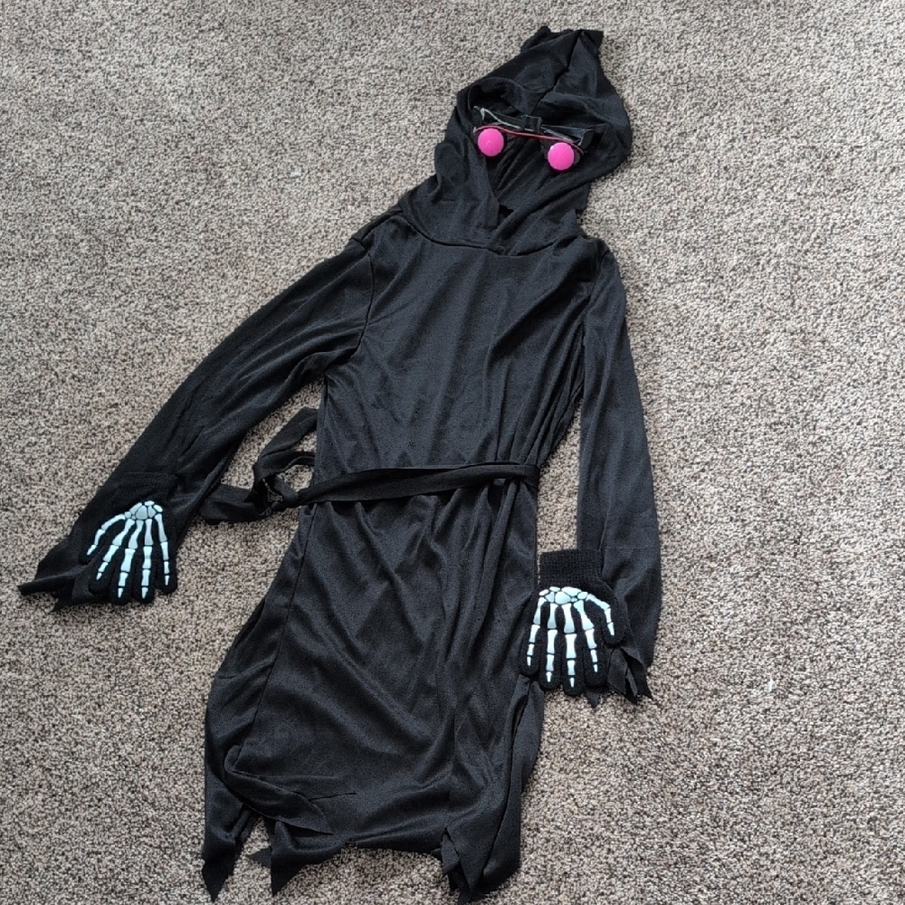 Kids Black Skeleton Costume